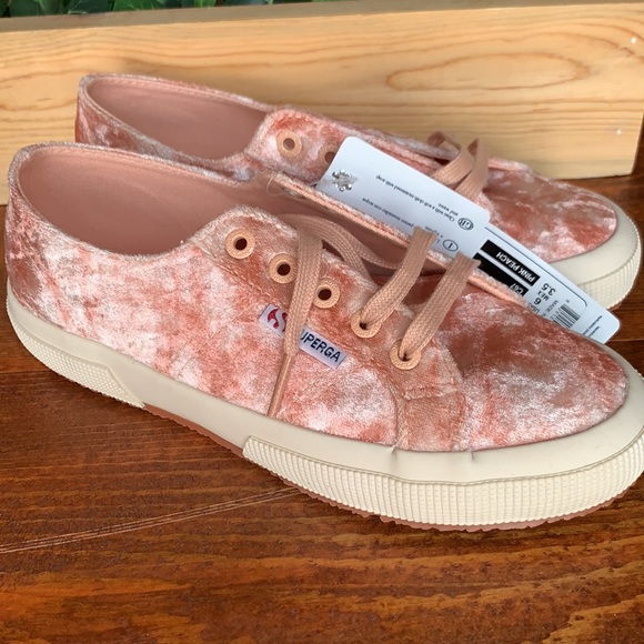 Superga Tie Dye Pink/Peach Velvet Sneakers Brand New in Box - Picture 15 of 16